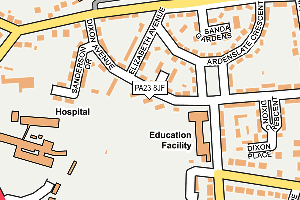 PA23 8JF map - OS OpenMap – Local (Ordnance Survey)