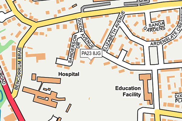 PA23 8JG map - OS OpenMap – Local (Ordnance Survey)