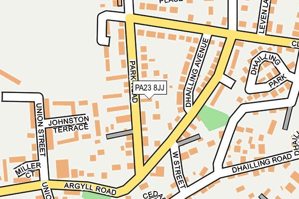 PA23 8JJ map - OS OpenMap – Local (Ordnance Survey)