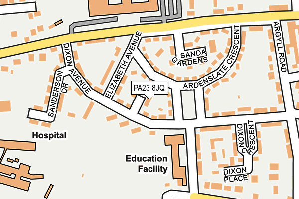 PA23 8JQ map - OS OpenMap – Local (Ordnance Survey)