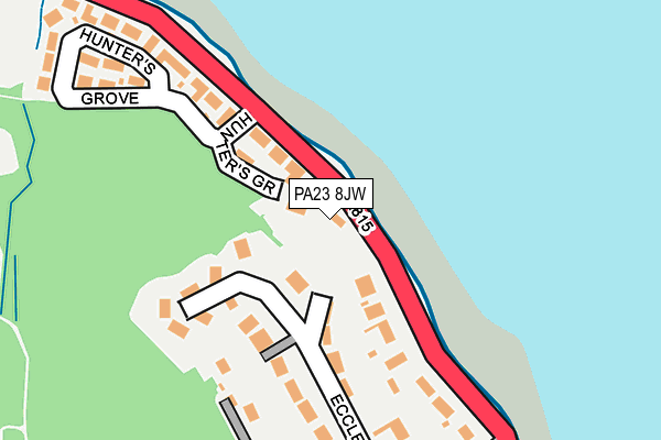 PA23 8JW map - OS OpenMap – Local (Ordnance Survey)