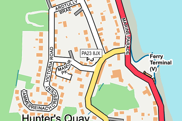 PA23 8JX map - OS OpenMap – Local (Ordnance Survey)