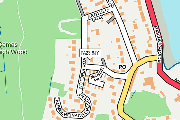 PA23 8JY map - OS OpenMap – Local (Ordnance Survey)