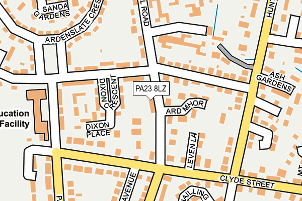 PA23 8LZ map - OS OpenMap – Local (Ordnance Survey)
