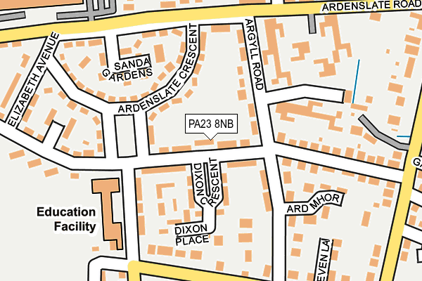 PA23 8NB map - OS OpenMap – Local (Ordnance Survey)