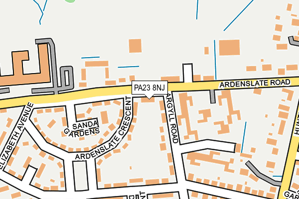PA23 8NJ map - OS OpenMap – Local (Ordnance Survey)