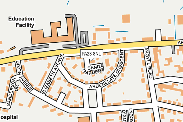 PA23 8NL map - OS OpenMap – Local (Ordnance Survey)