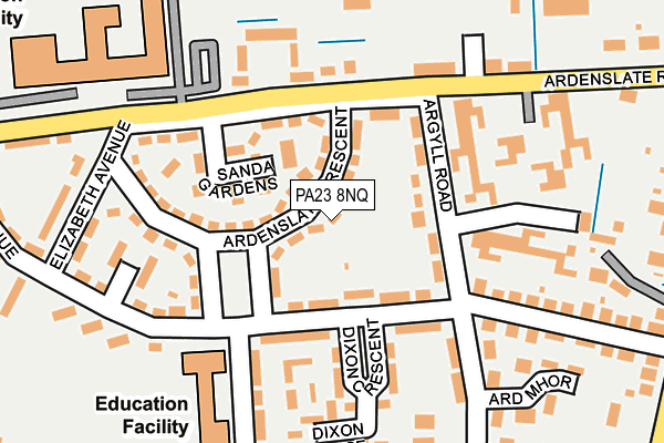 PA23 8NQ map - OS OpenMap – Local (Ordnance Survey)