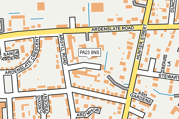 PA23 8NS map - OS OpenMap – Local (Ordnance Survey)