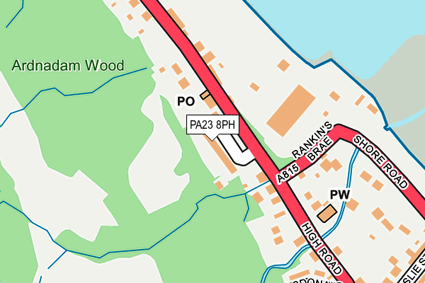 PA23 8PH map - OS OpenMap – Local (Ordnance Survey)