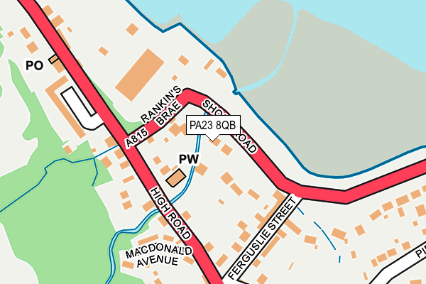 PA23 8QB map - OS OpenMap – Local (Ordnance Survey)