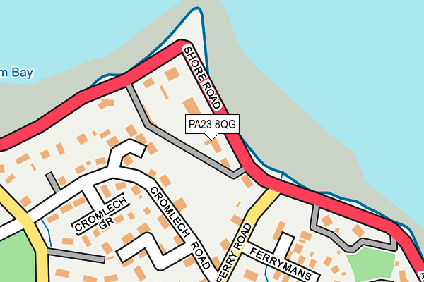 PA23 8QG map - OS OpenMap – Local (Ordnance Survey)
