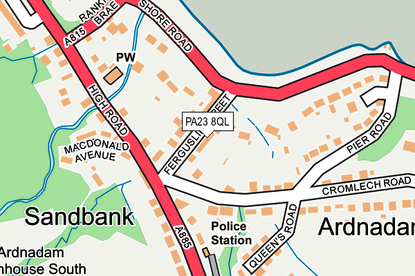 PA23 8QL map - OS OpenMap – Local (Ordnance Survey)