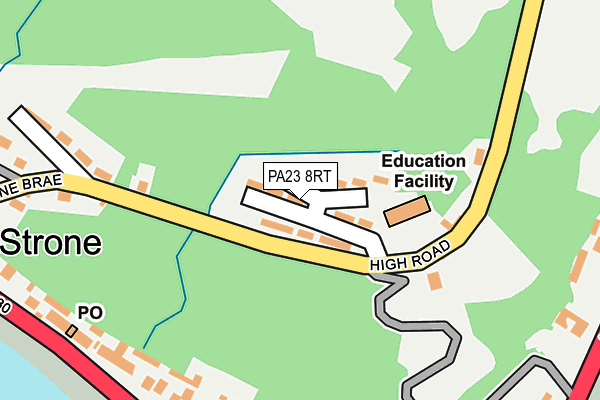 PA23 8RT map - OS OpenMap – Local (Ordnance Survey)