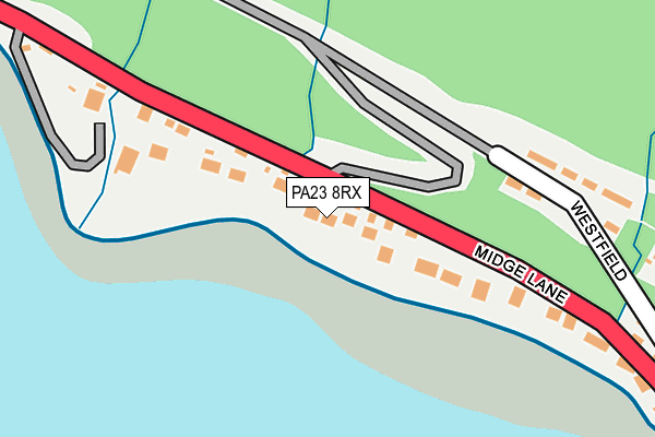 PA23 8RX map - OS OpenMap – Local (Ordnance Survey)