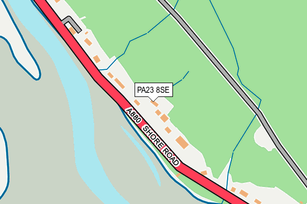 PA23 8SE map - OS OpenMap – Local (Ordnance Survey)