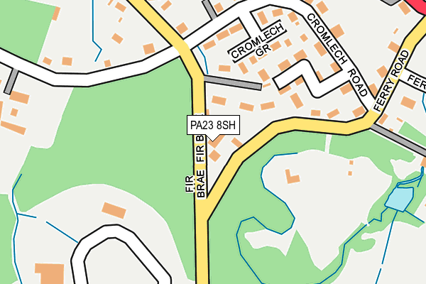 PA23 8SH map - OS OpenMap – Local (Ordnance Survey)