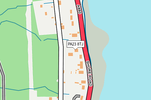 PA23 8TJ map - OS OpenMap – Local (Ordnance Survey)