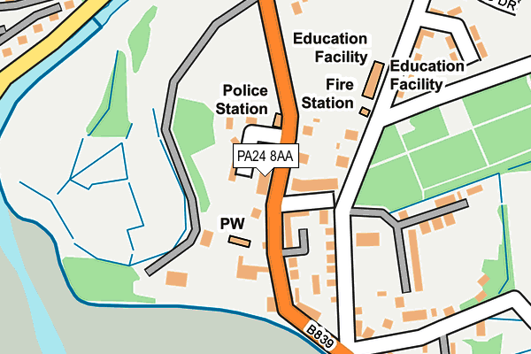 PA24 8AA map - OS OpenMap – Local (Ordnance Survey)