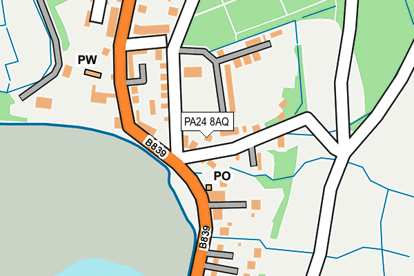 PA24 8AQ map - OS OpenMap – Local (Ordnance Survey)