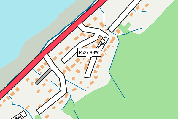 PA27 8BW map - OS OpenMap – Local (Ordnance Survey)
