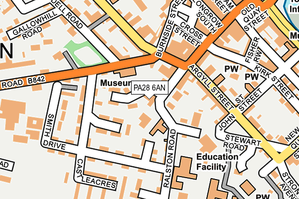 PA28 6AN map - OS OpenMap – Local (Ordnance Survey)