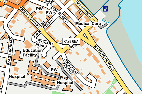 PA28 6BA map - OS OpenMap – Local (Ordnance Survey)