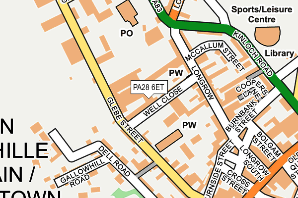 PA28 6ET map - OS OpenMap – Local (Ordnance Survey)