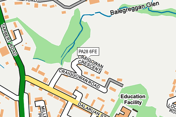 PA28 6FE map - OS OpenMap – Local (Ordnance Survey)