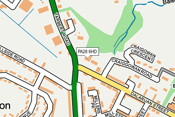 PA28 6HD map - OS OpenMap – Local (Ordnance Survey)