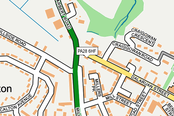 PA28 6HF map - OS OpenMap – Local (Ordnance Survey)