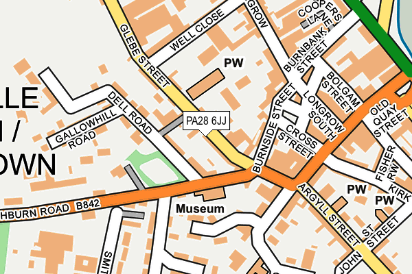 PA28 6JJ map - OS OpenMap – Local (Ordnance Survey)