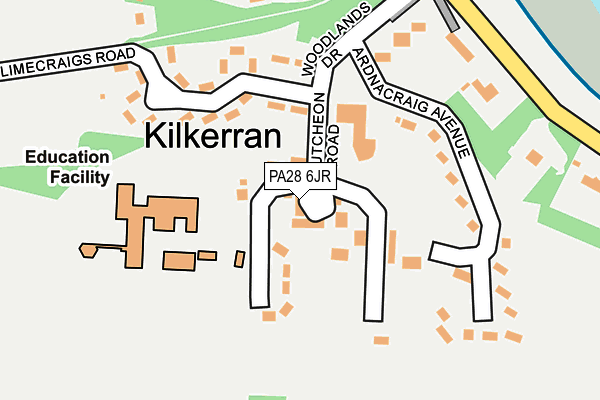 PA28 6JR map - OS OpenMap – Local (Ordnance Survey)