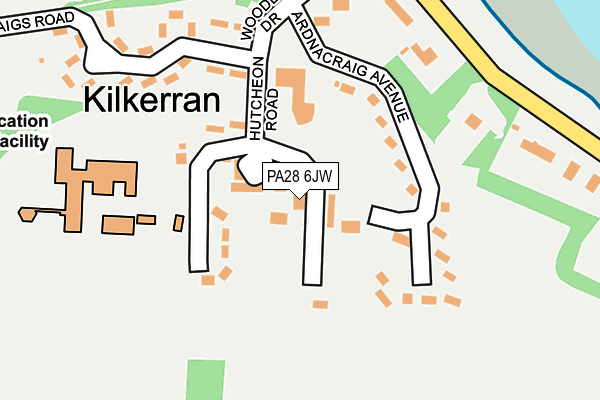 PA28 6JW map - OS OpenMap – Local (Ordnance Survey)