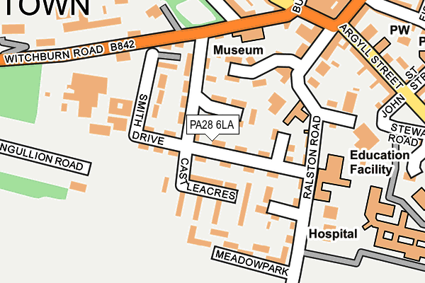 PA28 6LA map - OS OpenMap – Local (Ordnance Survey)