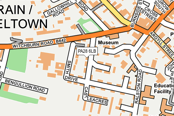 PA28 6LB map - OS OpenMap – Local (Ordnance Survey)