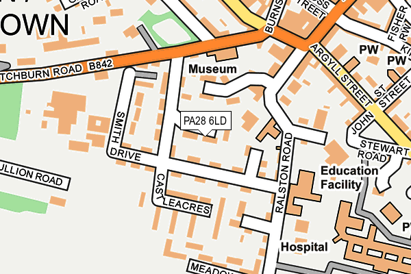 PA28 6LD map - OS OpenMap – Local (Ordnance Survey)