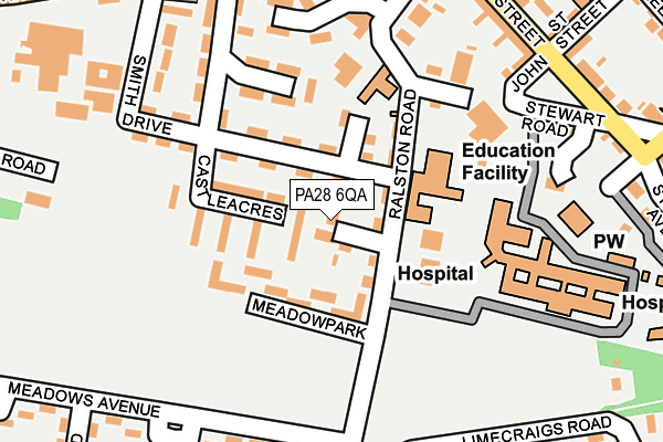 PA28 6QA map - OS OpenMap – Local (Ordnance Survey)