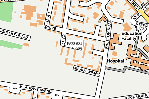PA28 6SJ map - OS OpenMap – Local (Ordnance Survey)