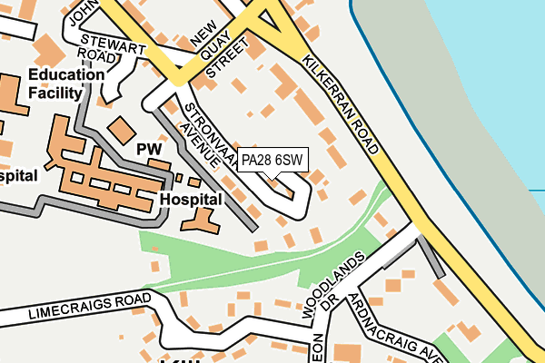 PA28 6SW map - OS OpenMap – Local (Ordnance Survey)