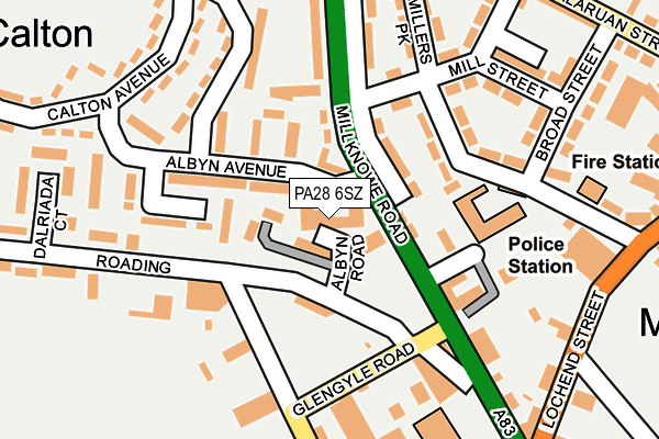 PA28 6SZ map - OS OpenMap – Local (Ordnance Survey)
