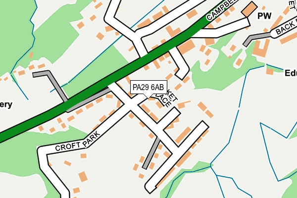 PA29 6AB map - OS OpenMap – Local (Ordnance Survey)