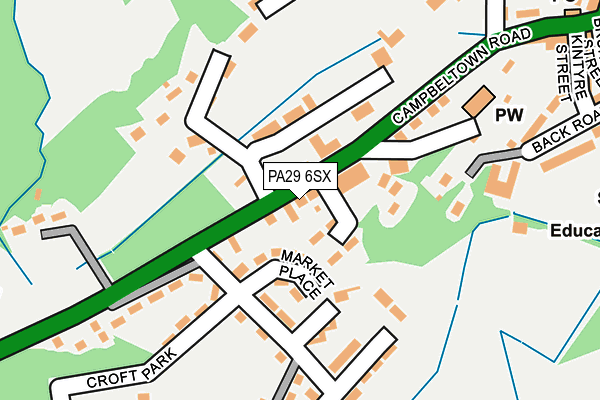 PA29 6SX map - OS OpenMap – Local (Ordnance Survey)