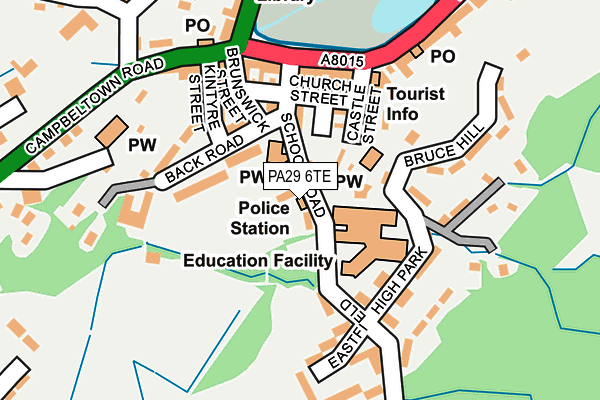 PA29 6TE map - OS OpenMap – Local (Ordnance Survey)
