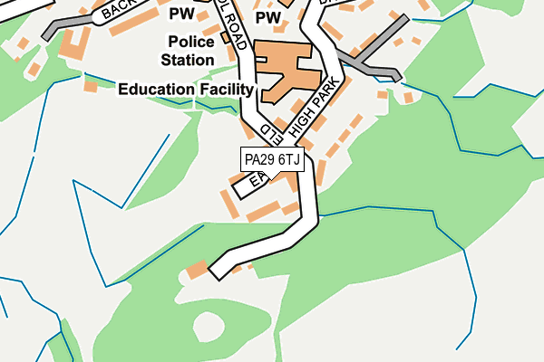 PA29 6TJ map - OS OpenMap – Local (Ordnance Survey)