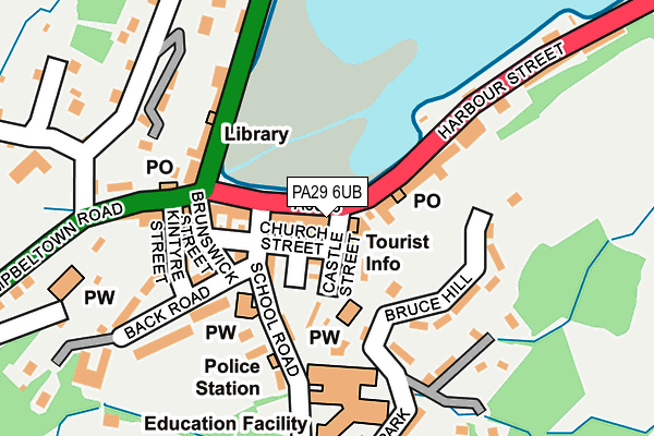 PA29 6UB map - OS OpenMap – Local (Ordnance Survey)