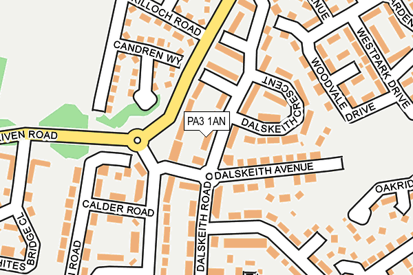 PA3 1AN map - OS OpenMap – Local (Ordnance Survey)