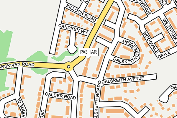 PA3 1AR map - OS OpenMap – Local (Ordnance Survey)