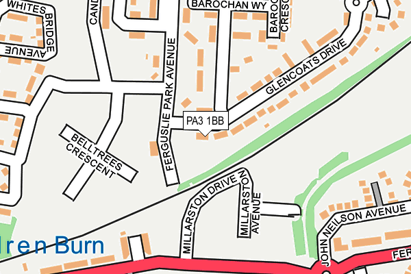 PA3 1BB map - OS OpenMap – Local (Ordnance Survey)