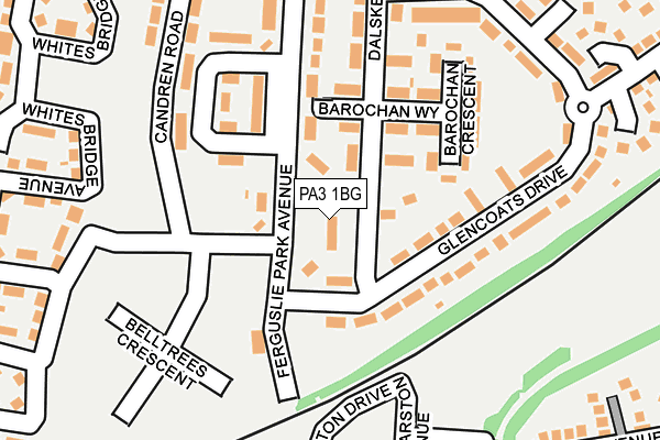 PA3 1BG map - OS OpenMap – Local (Ordnance Survey)